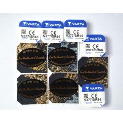 5 piles et autocollants  pour Montre Stamps