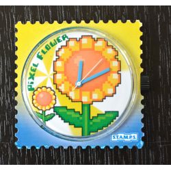 Photo Cadran Stamps  Exposition  "  PIXEL FLOWER " Mis en Vente 