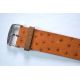 Photo Bracelet Cuir " Ostrich Brown " Mis en Vente