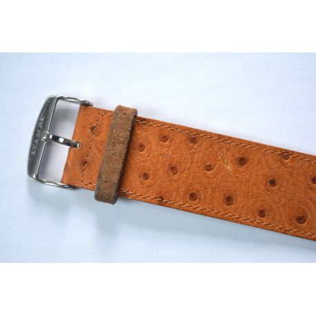 Photo Bracelet Cuir " Ostrich Brown " Mis en Vente