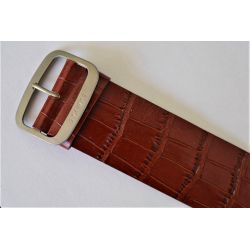 Photo Bracelet Stamps Cuir CROCO  VINTAGE  Mis en Vente