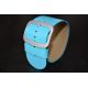 Photo Bracelet Cuir Stamps VINTAGE Turquoise Mis en Vente