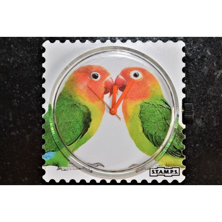 Photo Cadran Stamps "  LOVE BIRDS  " Mis en Vente