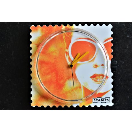 Photo Cadran Stamps Exposition  LADY ORANGE  Mis en Vente.