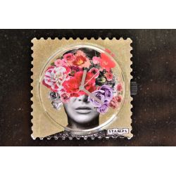 Photo Cadran Stamps " HEAD FULL OF FLOWERS " Exposition Mis en Vente