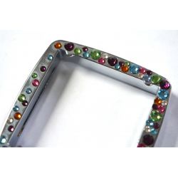 Photo Entourage " Full Metal Jack " Diamond Swarovski Colourful  VINTAGE ... Mis en Vente