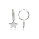 6 € BOUCLES D'OREILLES Charme Argent 925/000 Plein