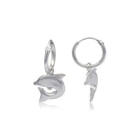 6 € BOUCLES D'OREILLES Charme Argent 925/000 Plein