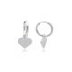 6 € BOUCLES D'OREILLES Charme Argent 925/000 Plein