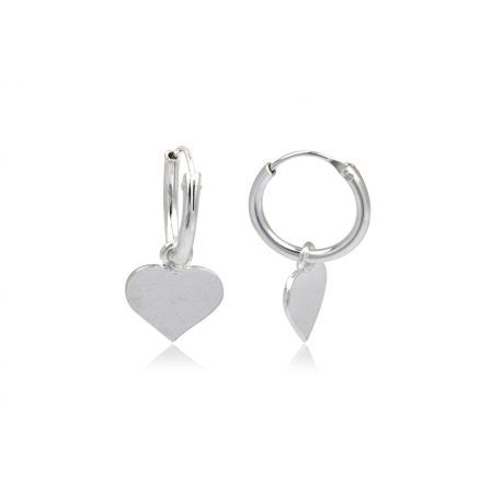 6 € BOUCLES D'OREILLES Charme Argent 925/000 Plein