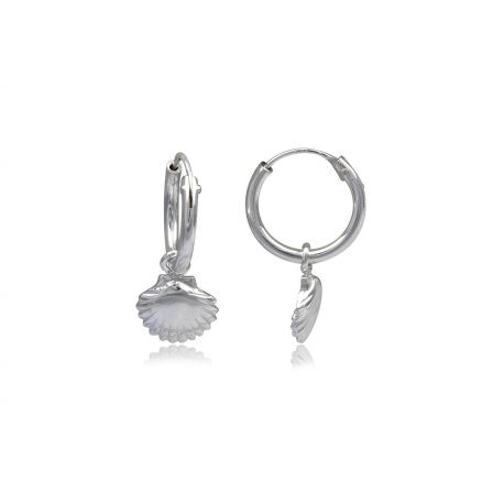 6 € BOUCLES D'OREILLES Charme Argent 925/000 Plein