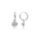 5 € BOUCLES D'OREILLES Charme Argent 925/000 Plein